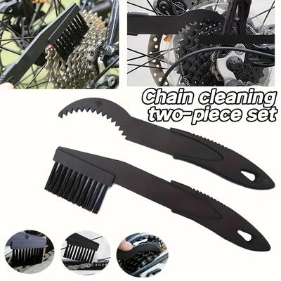 Cleaning Chain Brush Two-piece Set, Mountain Bike Chain Gear Cleaning Tool, Riding Equipment, Bike Chain Cleaning Tool