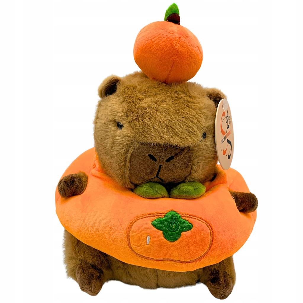 Capybara Plush Toy With Orange 25Cm