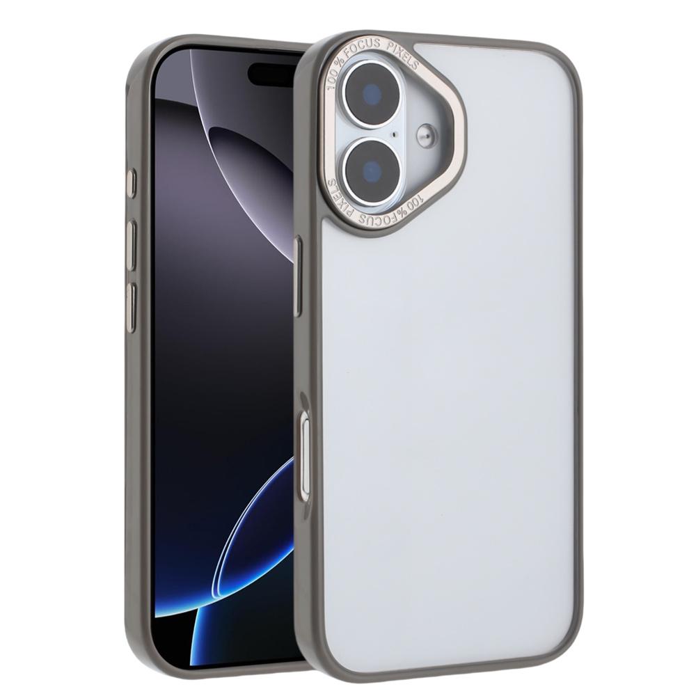 For iPhone 16 Case TPU + Acrylic Clear Anti-Yellowing Phone Back Cover E