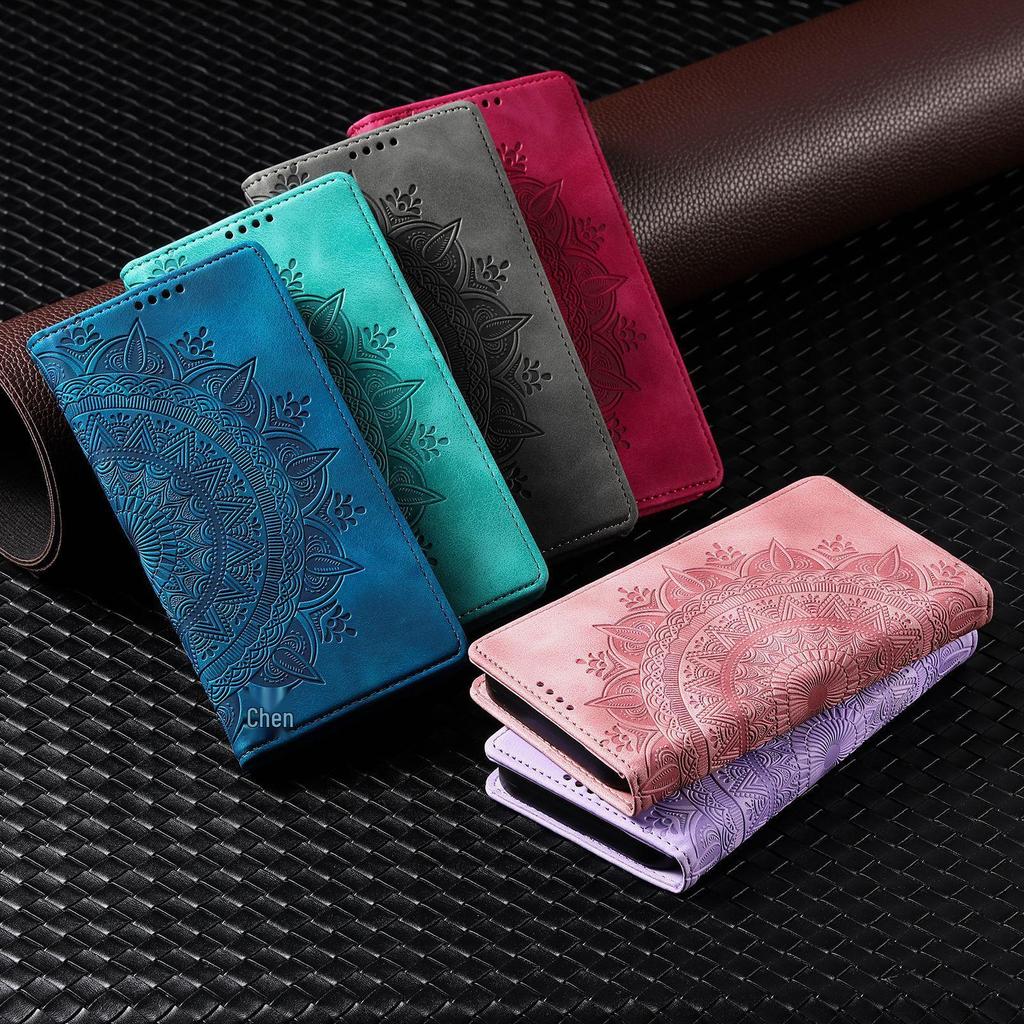 MOTO G14/Google 8Pro Leather Case: Frosted Totem Embossed, G84 Card Slot, Flip Magnetic Design