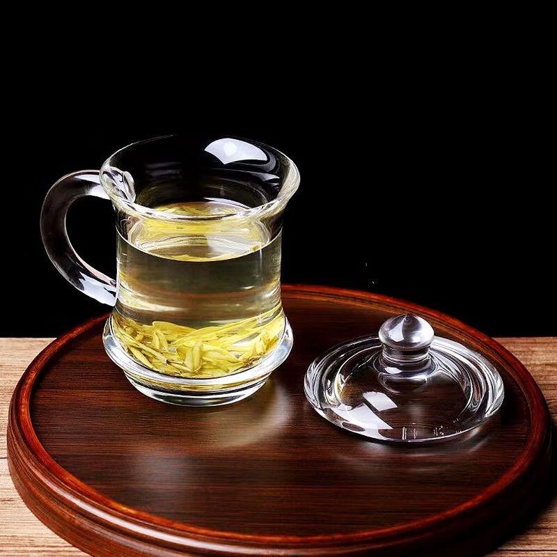 Premium Handmade White Crystal Tea Cup with Lid