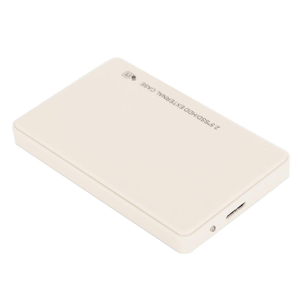 External Hard Drive Disk Enclosure Case USB 3.0 to SATA 2.5  7mm 9.5mm HDD SSD Tool free White (Not Inclube Hard Disk)