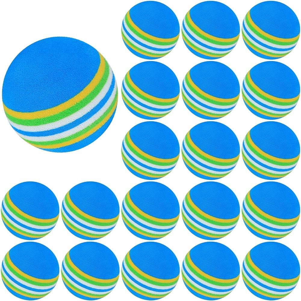 

LANODO Golf Practice Indoor Golf Practice Sponge Balls 20-Pack Balls, Equipment, [Blue] синий