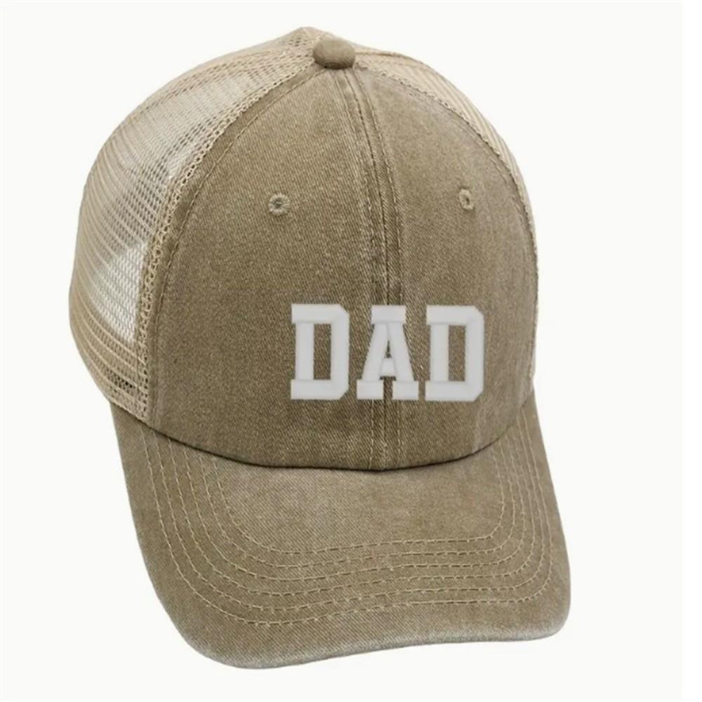 Visors DAD MOM Baseball Hats Mesh Net Sunscreen Hats Washed Distressed Faded Cap  for Man Women