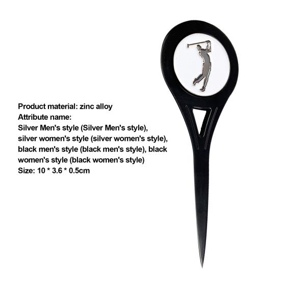 Divot Tool Ergonomic Design Golf Training Aids Single-tooth Golfing Pitch Repair Ball Marker