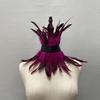 Sexy Lace Stitching Women Neck Sleeve Faux Feather Fake Collar Punk Party Cosplay False Scarf Fashion Accessories