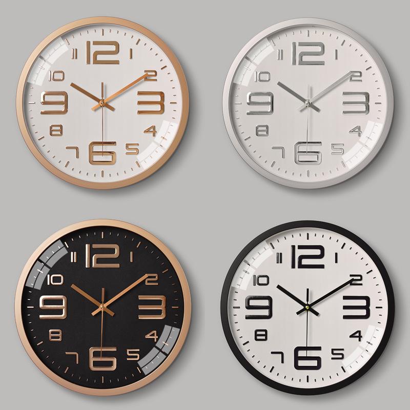 10 Inch 25CM Plastic Wall Clock Quartz Clock Bedroom Living Room Wall Clock Simple Clock
