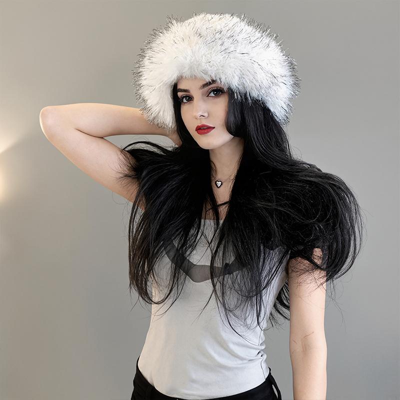 Pălărie Bucket de Iarnă Cadou Pălărie cu Bor Larg Articole de Acoperit Cap Elegante Pălării de Pluș Modă cu Apărătoare pentru Urechi Spălare Manuală Multicolor