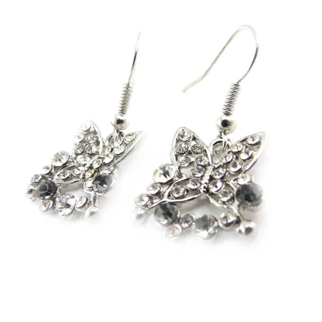 Les Trésors De Lily [J1353] - Designer Earrings 'Sissi' White Gray