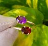 Natural Amethyst Garnet Gemstone 925 Sterling Silver Ring Size 10 US, Gift A 40