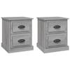 VidaXL Tables de chevet 2 pcs sonoma gris 39x39x47,5cm bois ingénierie 816157