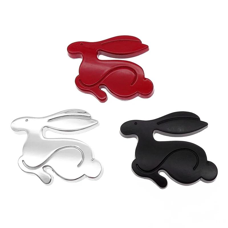 1Pc Universal Cartoons Rabbit Car Styling Decal for Jetta Golf 3D Metal Running Rabbit Emblem Rear Trunk Badge