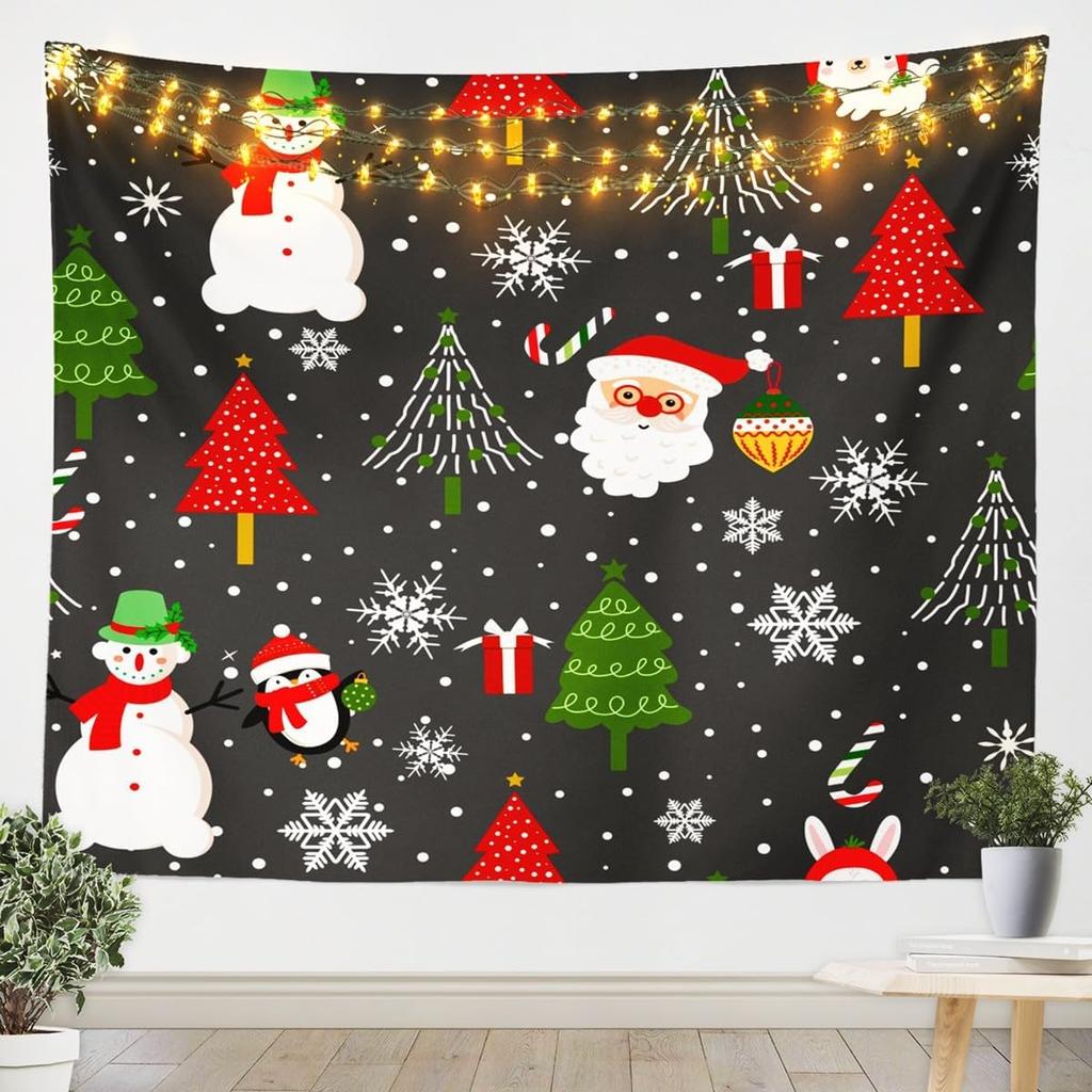 Christmas Santa Claus Wall Hanging Tapestry Christmas Wall Hanging Tree Wall Hanging Gorgeous Christmas Tree Fireplace Gifts