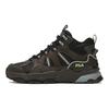 FILA Trek 1S Fabric Synthetic Leather Plush Wear-Resistant Lightweight Mid-Top Casual Shoes Men Casual Shoes Black Gray F12M342125FBW