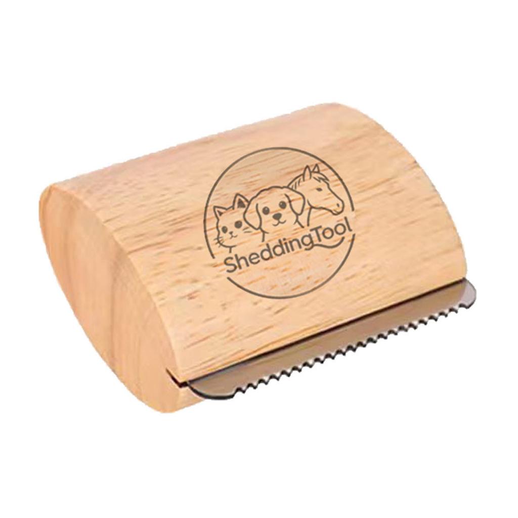 Wooden Pet Portable Hair Scraper Dog -Horse Hair Removal Brush Home Cleaning Grooming Brush Tool