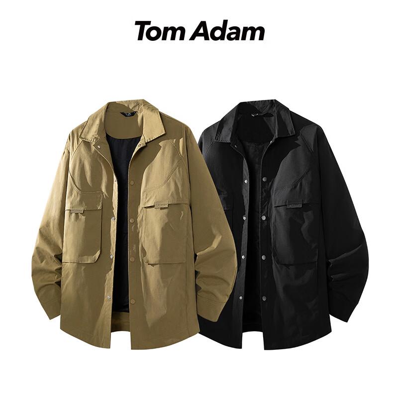 TOM ADAM 2025 New Lapel Men's Workwear Shirt Jacket