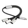USB C Male to 2/3 USB C Female Splitter Cord Converters Multiple Hubs USB C Port Hub Charger Power Split Adapter 11.81in