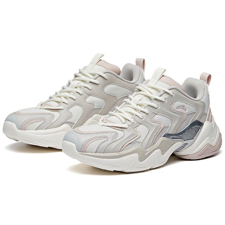 Anta Full Score Low-Top Trendy Dad Shoes Women Sneakers White Gray 122018882-5