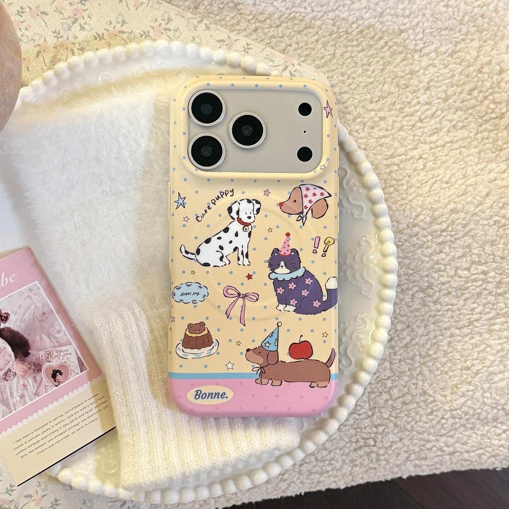 Cute Animal Magnetic Phone Case Compatible with iPhone 16, iPhone 17, and iPhone 17 Pro Max