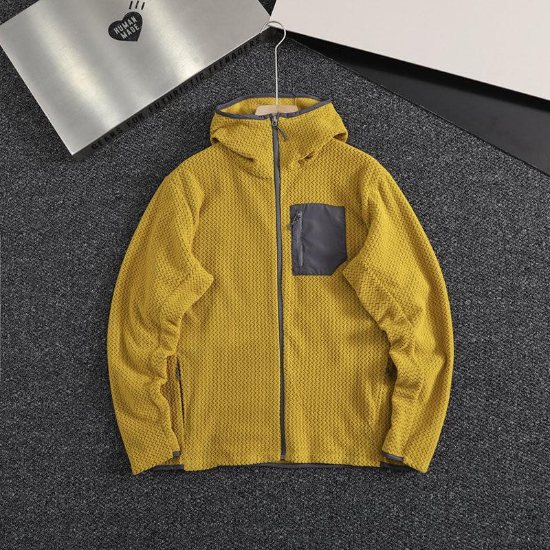 

Уличная мужская и женская повседневная спортивная рыбалка путешествия тренд горная флисовая толстовка с капюшоном волнистая кемпинг всепогодная куртка L жёлтый