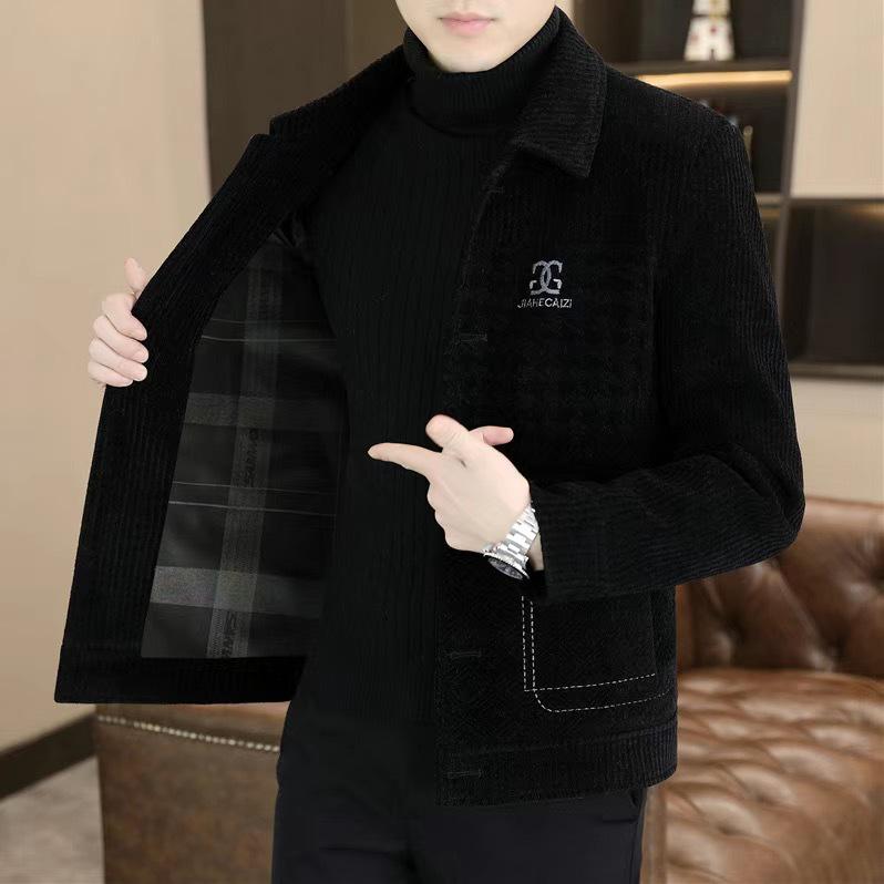 

Woodpecker Men s Trendy Thick Wool Winter Jacket: High-End, Casual, Warm, Plush Coat 5XL for 185-200 lbs