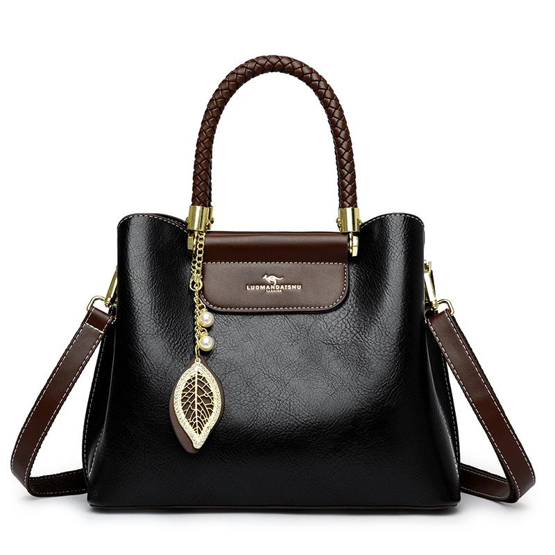 

Женская новая женская новая вместительная портативная женская сумка-мессенджер через плечо для мам чёрный