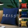 Einfacher Exquisiter London Style Druck Reiss-A Kissenbezug Komfort Sofa Bett Seidig elegant Verdeckter Reißverschluss Dekorative Kissenhülle