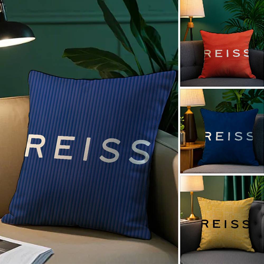 Einfacher Exquisiter London Style Druck Reiss-A Kissenbezug Komfort Sofa Bett Seidig elegant Verdeckter Reißverschluss Dekorative Kissenhülle