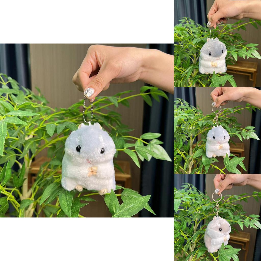 Adorable Plush Hamster Keychain Cute Animal Plush Toy Pendant For Bags And Gifts