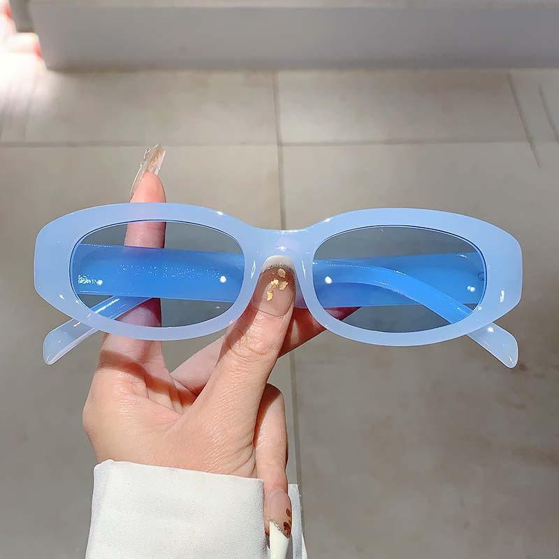 Luxury Brand Designer Oval Sunglasses Women For Men Vintage Fashion Sun Glasses Trend Punk Pink Candy Color Hip Hop Shades Uv400