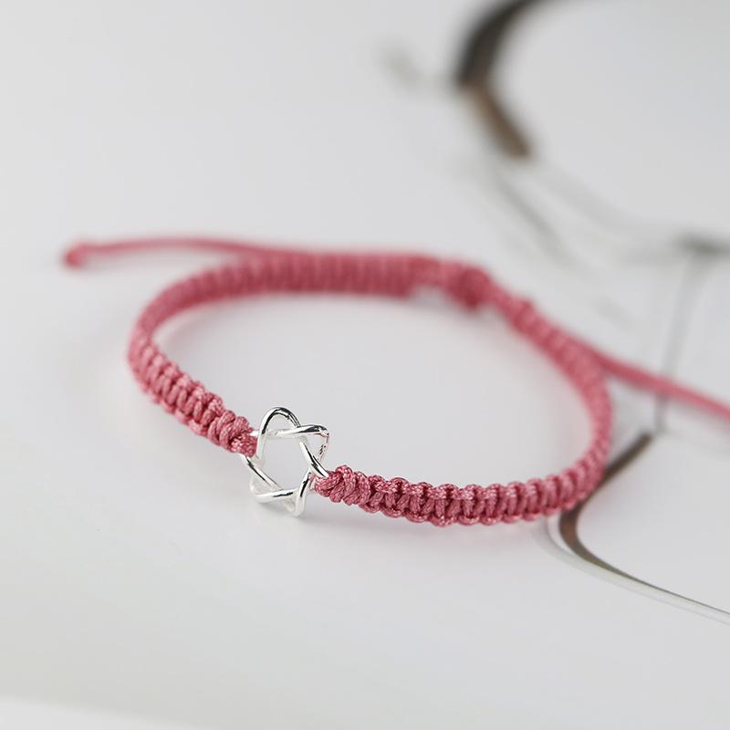 Original Handmade S925 Sterling Silver Six-Pointed Star Guardian Bracelet for Women
