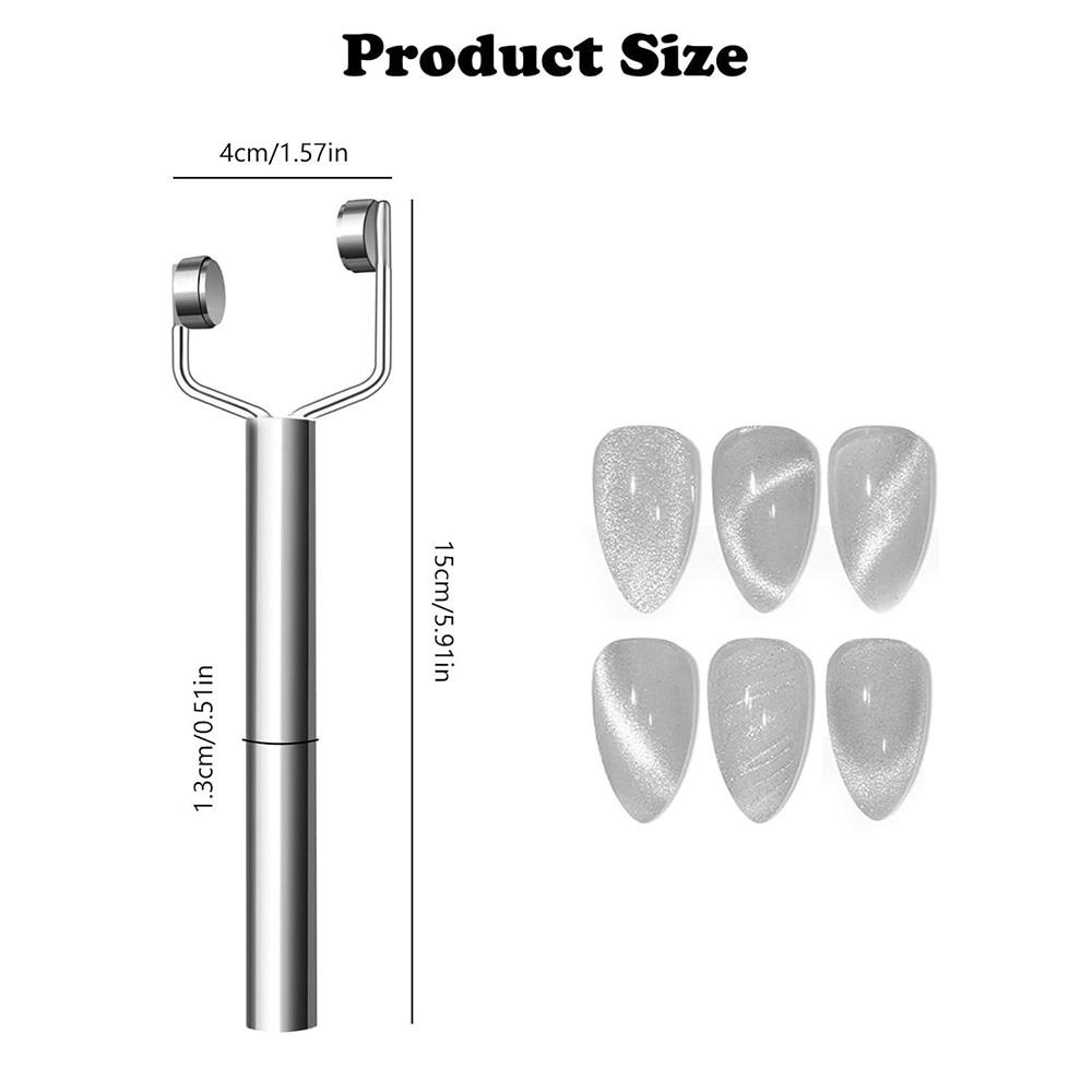 

New Cat Eye Nail Magnet Y-Shaped Double Head Magnetic for Salon Studio Home Manicure
