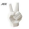 Modern Geometric Art 3D Printed Victory Gesture Hand Sculpture, Resin Statue for Home Office Decorative Figurine Desk Decor, Creative Finger Ornament