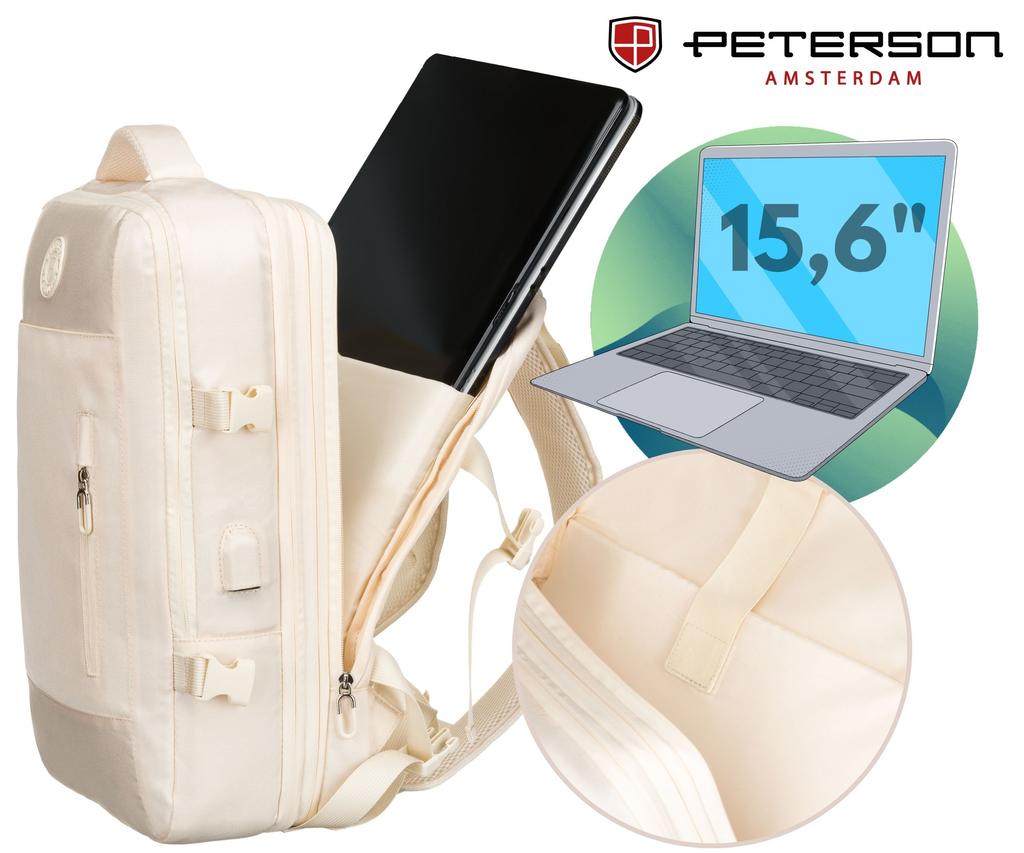 PTN 24421-6170 Ecru Travel Backpack