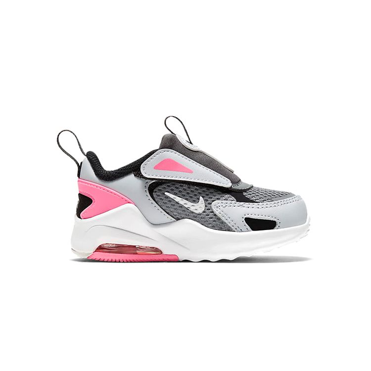 Nike Air Max Bolt TD Kouřově šedá Růžová Dětské tenisky Fotbalově šedá Černá Metalická stříbrná CW1629-003