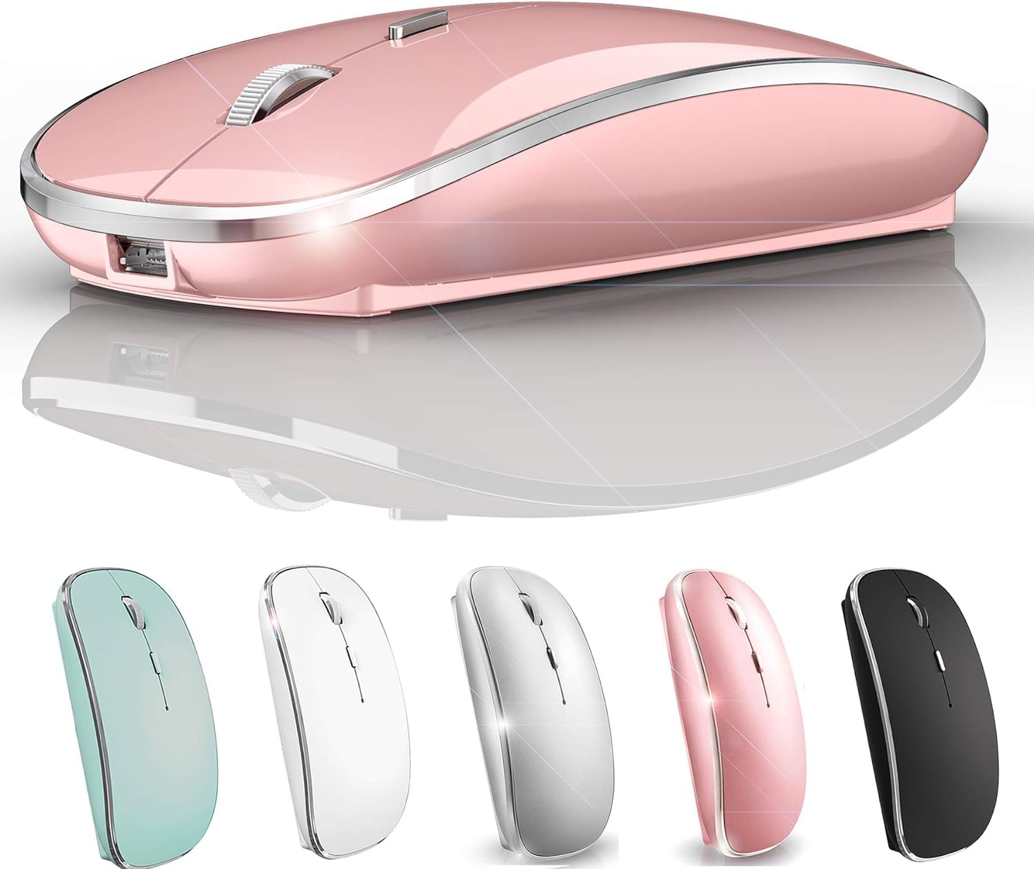 

Mouse BLENCK Wireless Mouse Rechargeable Small Quiet Energy Saving 3DPI Mode Optical High Sensitivity Compatible with Pro TELEC Certified 2.4GHz