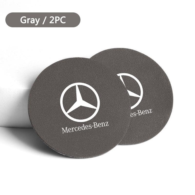 Car Water Cup Pad Car Coaster Anti-Slip Drink Holder Mat Suede For MERCEDES BENZ W211 W204 W210 W203 CLA GLA Auto Accessories PF0