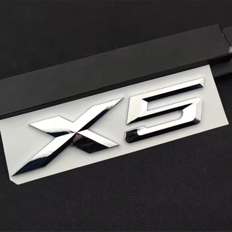ABS Adhesive Matte Black Chrome Letter For Car Trunk BMW X5 Logo X5 Letters Stickers Emblem Badge E70 E53 F15 G05 Accessories