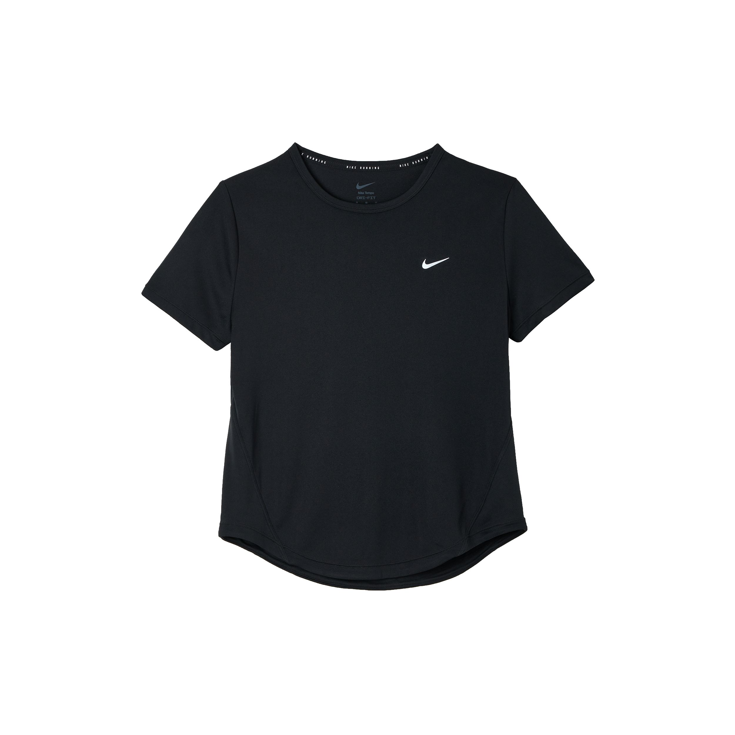 

Nike Дышащая быстросохнущая износостойкая мягкая футболка с коротким рукавом Dri-Fit Tempo Женские топы Черный HQ0649010 XL