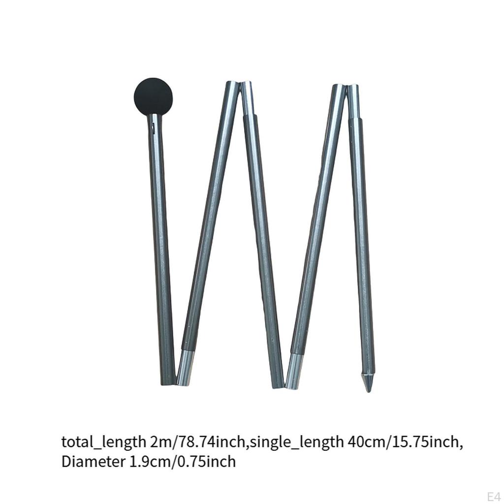 Canopy Rod Tarp Pole Five Sections Beach Shelter,Replacement Multifunctional Bracket,Support Tent