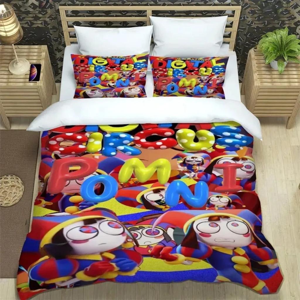 Comforter Amazing Digital Circus Bedding Set 3D Print Anime Bed Single Twin Full Queen King Size Bed Set