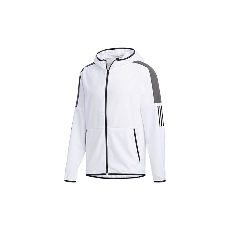 Adidas Jackets Men's White Hooded Moderate Pilot DV0941