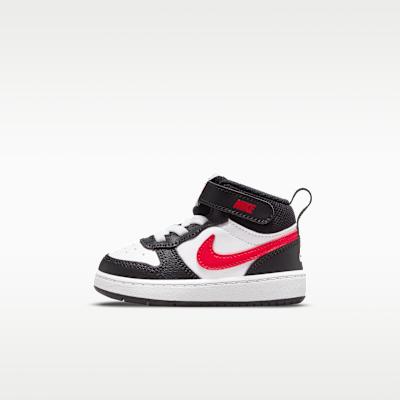 Nike Court Borough Mid 2 White Black University Red (TD) 27
