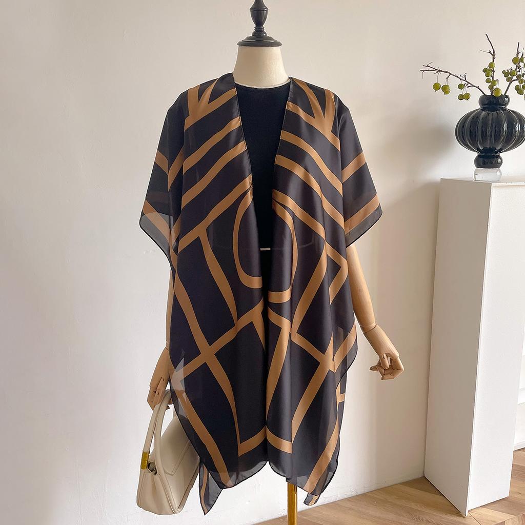 Summer Sunscreen Design Satin Silk Forked Shawl Hijab Scarf Women Fashion Beach Stole Wraps Bufanda Female Headkerchief Echarpe