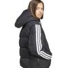 Adidas Women Essentials Climawarm 3 Stripe Hood Down Jacket