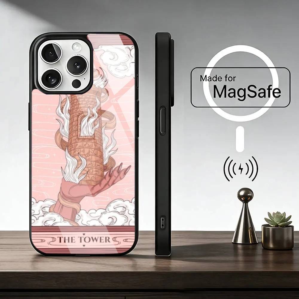 Moon Star S-Sun Tarot   Phone Case For iPhone17,16,15,14,13,12,11 Plus,Pro Magnetic with Magsafe Wireless Charging