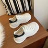 Platform white shoes women's 2025 spring new versatile Korean version of board shoes popular high-end lace-up sports and leisure shoes
