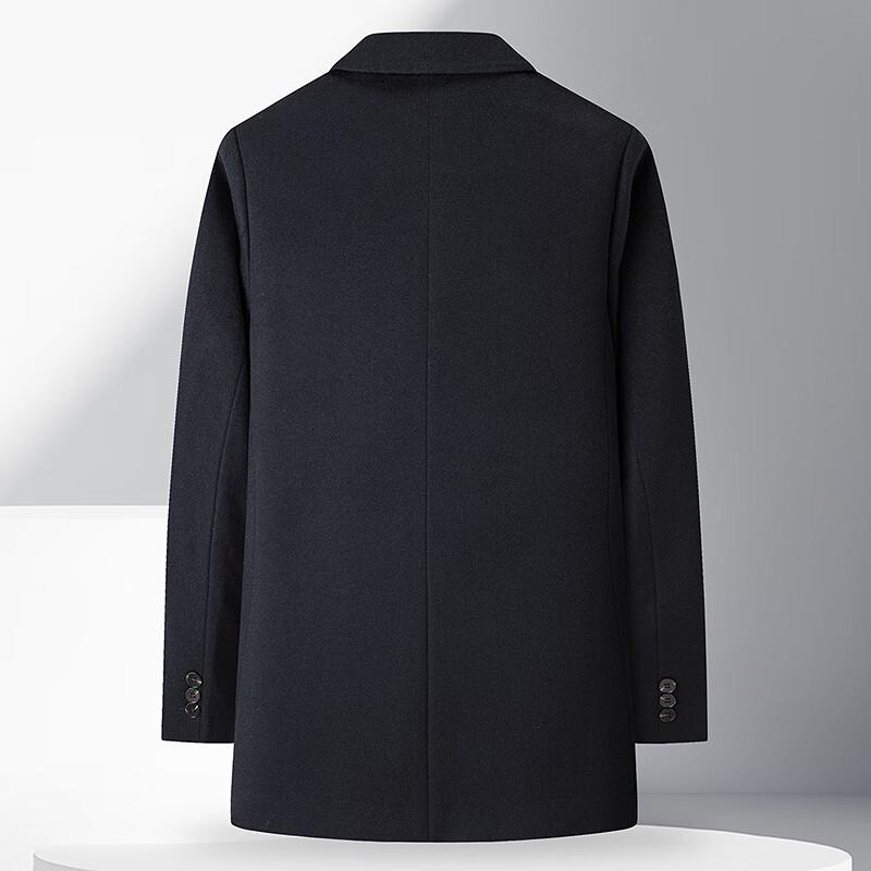 FAPAI Men's 3-in-1 Detachable Down Liner Wool Overcoat