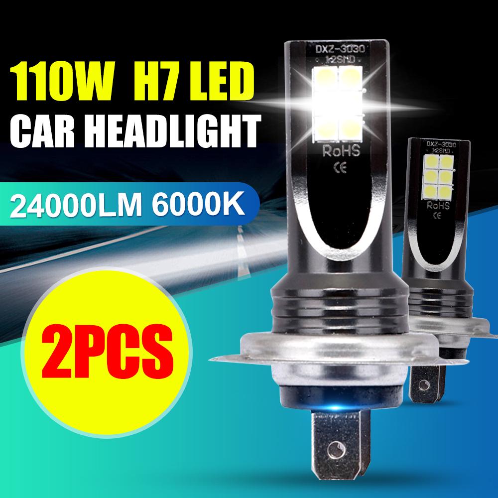 

2шт H1 H3 H4 H4 H7 H11 9005 9006 CSP светодиодная фог-фара Bulb 110W 20000LM 6000K Белый