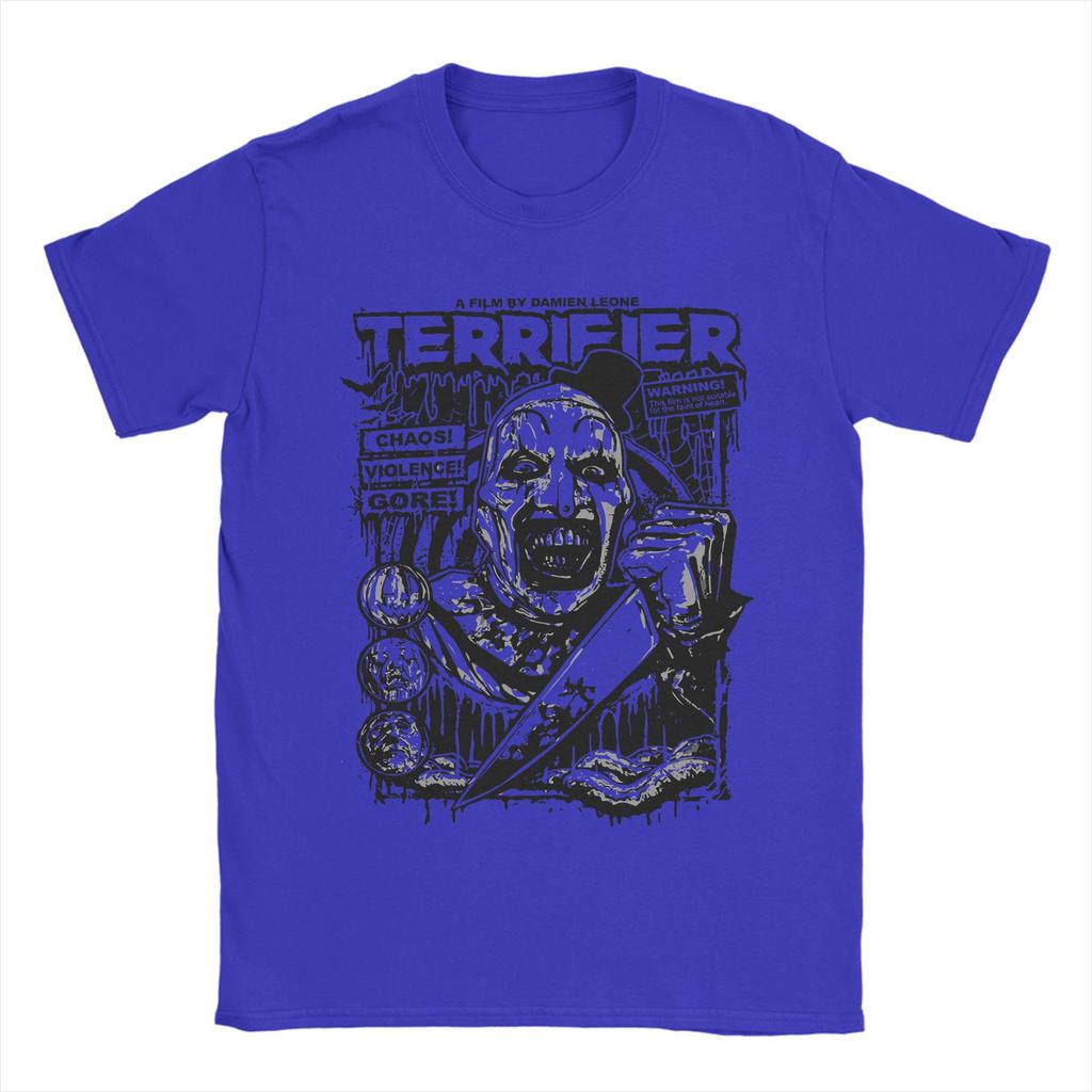 Funny Terrifier Clown Horror Film TShirt for Unisex Crewneck Pure Cotton T Shirts  Short Sleeve Tee Shirt Plus Size Clothes